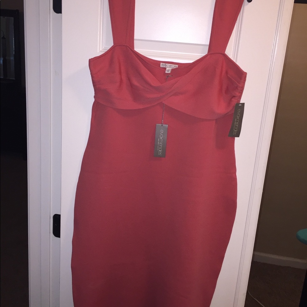 Eva Mendes Coral Knit stretch dress